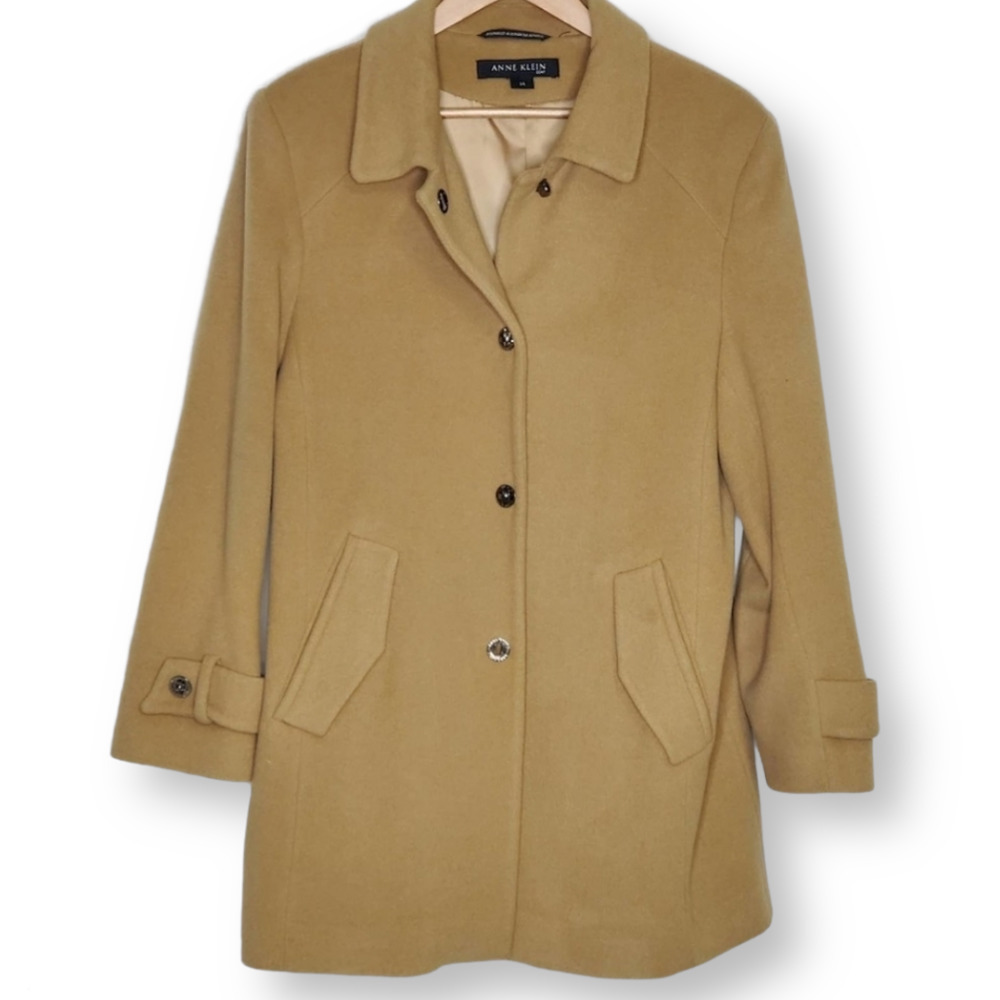 Vintage Anne Klein Single-Breasted Peacoat Size 14